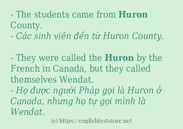 Cách dùng từ huron