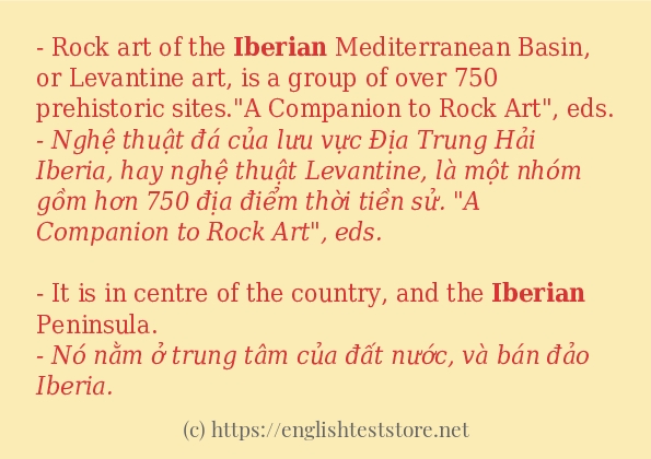 Cách dùng từ iberian Cách dùng từ iberian