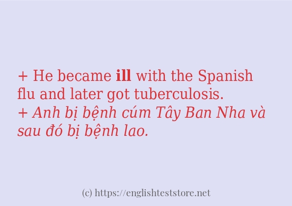 Cách dùng từ ill