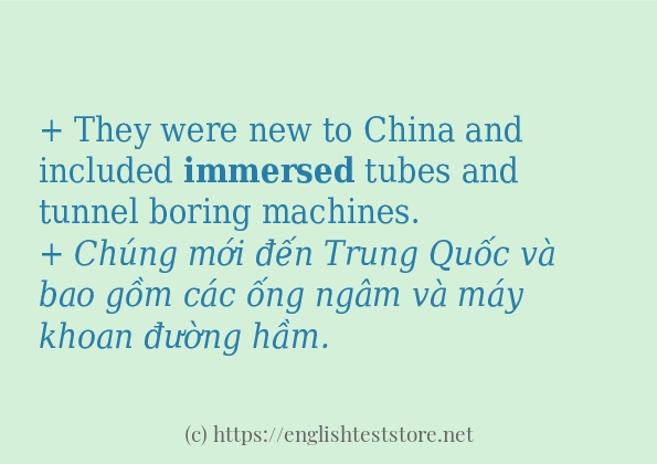 Cách dùng từ immersed