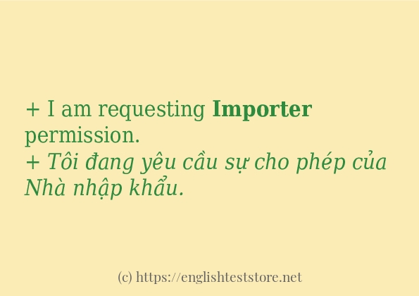 Cách dùng từ importer