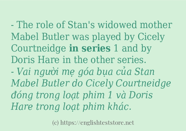 Cách dùng từ in series Cách dùng từ in series