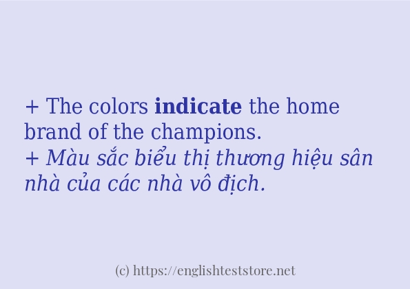Cách dùng từ indicate Cách dùng từ indicate