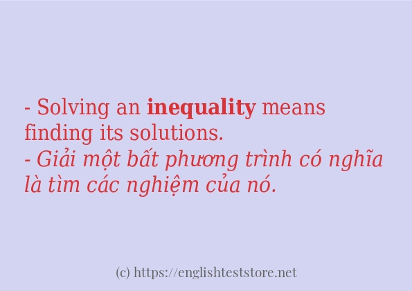 Cách dùng từ inequality