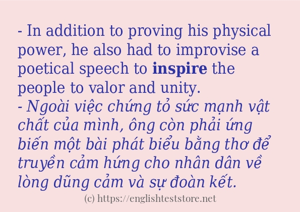 Cách dùng từ inspire