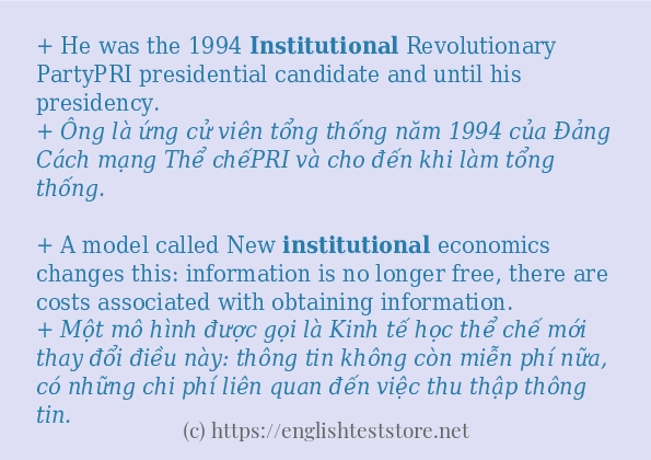 Cách dùng từ institutional Cách dùng từ institutional