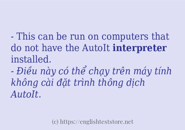 Cách dùng từ interpreter
