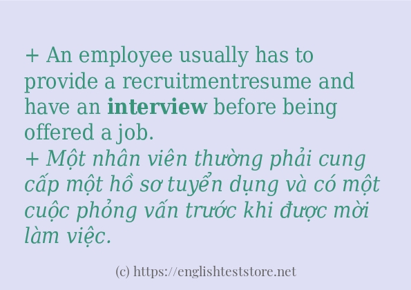 Cách dùng từ interview Cách dùng từ interview