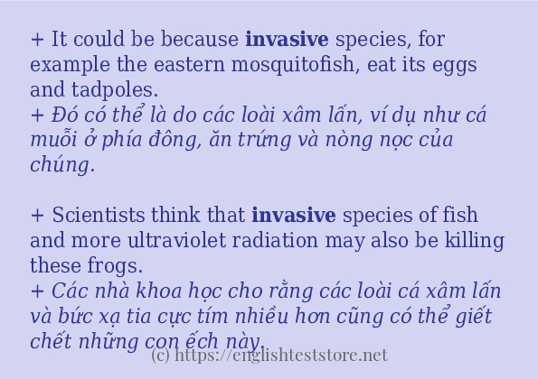 Cách dùng từ invasive