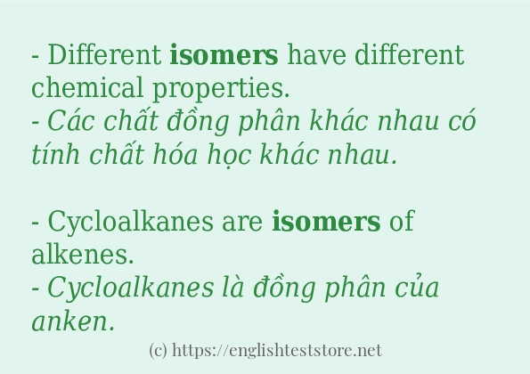 Cách dùng từ isomers