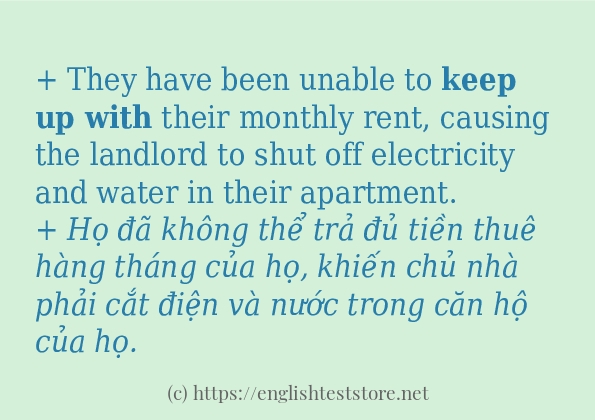 Cách dùng từ keep up with