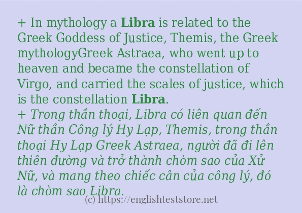 Cách dùng từ libra