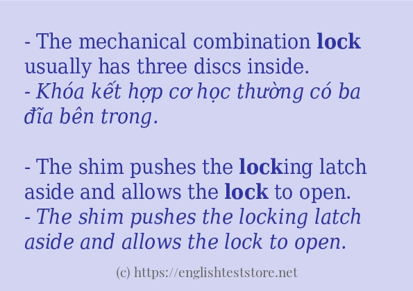 Cách dùng từ lock