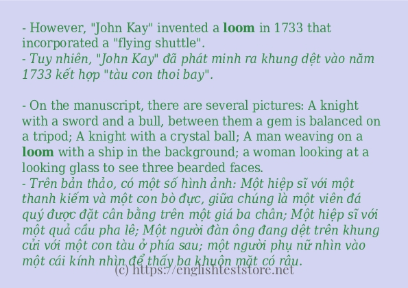 Cách dùng từ loom Cách dùng từ loom