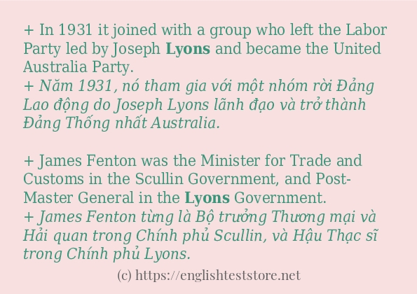 Cách dùng từ lyons Cách dùng từ lyons