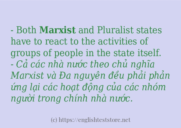 Cách dùng từ marxist