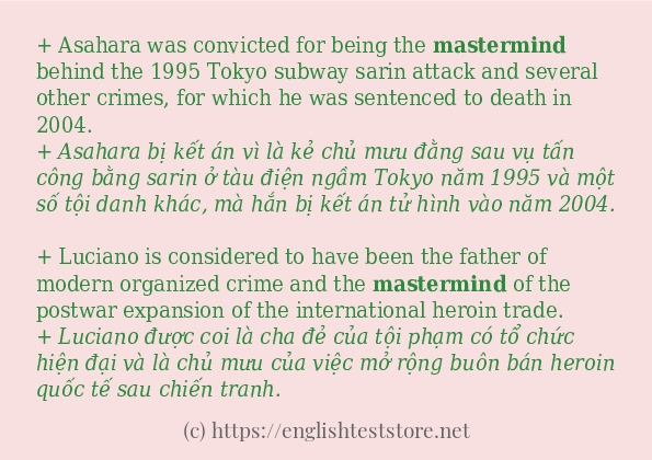 Cách dùng từ mastermind Cách dùng từ mastermind
