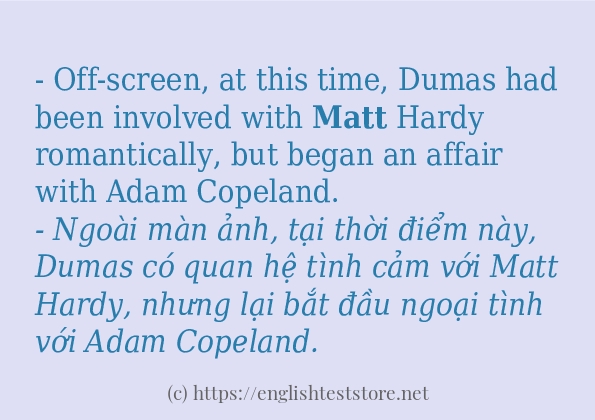 Cách dùng từ matt