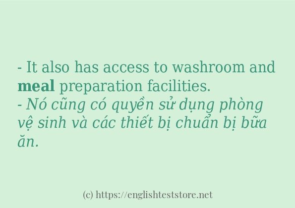 Cách dùng từ meal