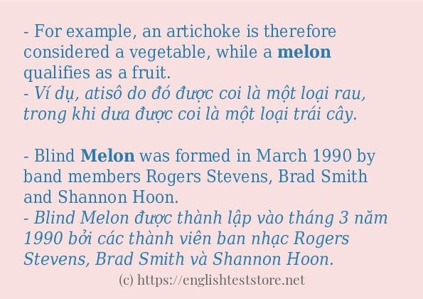 Cách dùng từ melon