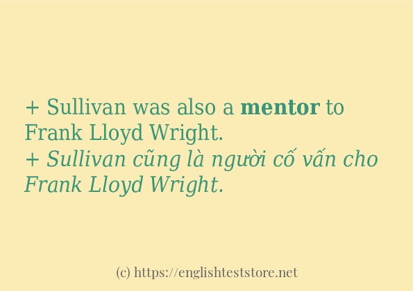 Cách dùng từ mentor