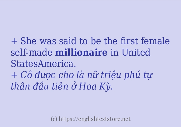 Cách dùng từ millionaire