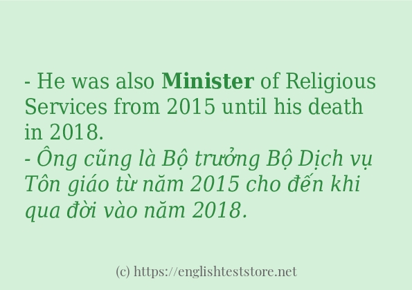 Cách dùng từ minister