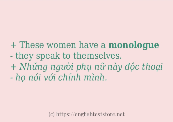 Cách dùng từ monologue