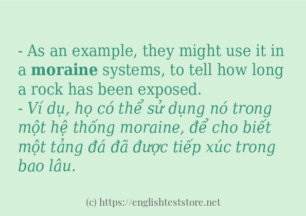 Cách dùng từ moraine