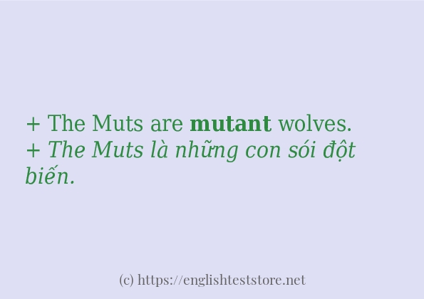 Cách dùng từ mutant