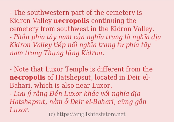 Cách dùng từ necropolis Cách dùng từ necropolis
