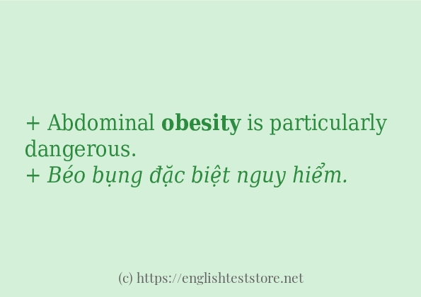 Cách dùng từ obesity
