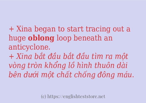 Cách dùng từ oblong