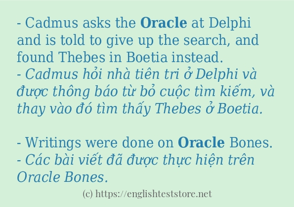 Cách dùng từ oracle Cách dùng từ oracle
