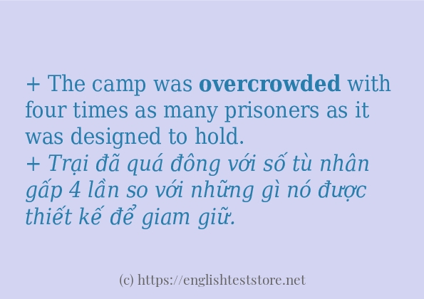 Cách dùng từ overcrowded