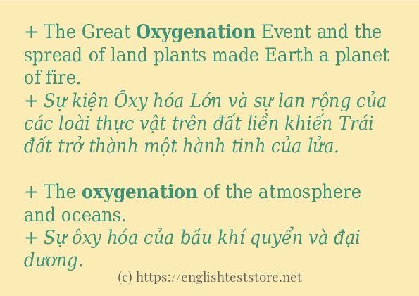 Cách dùng từ oxygenation Cách dùng từ oxygenation