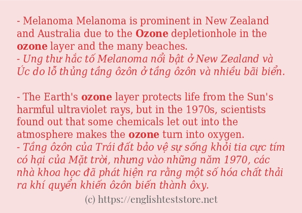 Cách dùng từ ozone