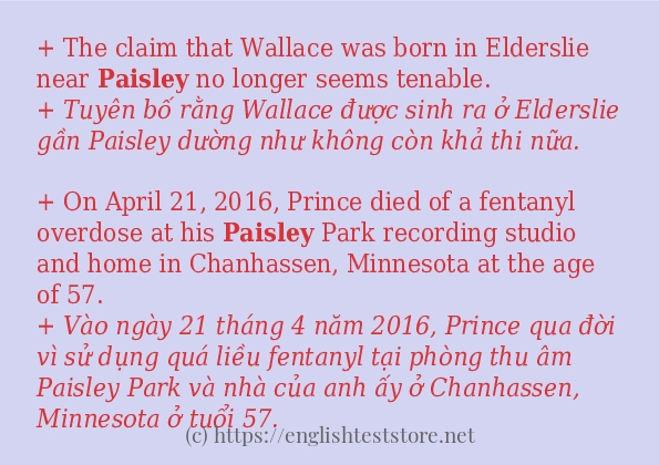 Cách dùng từ paisley