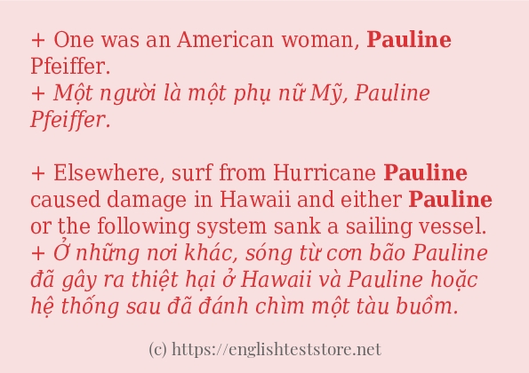 Cách dùng từ pauline
