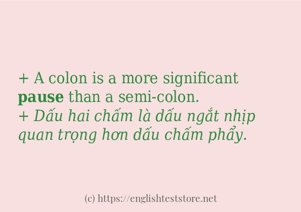 Cách dùng từ pause