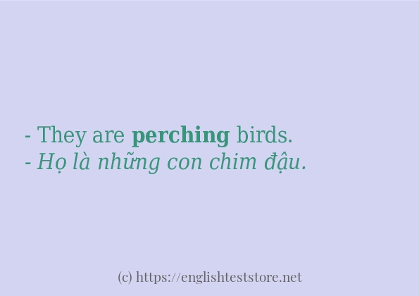 Cách dùng từ perching Cách dùng từ perching