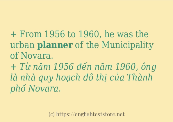 Cách dùng từ planner