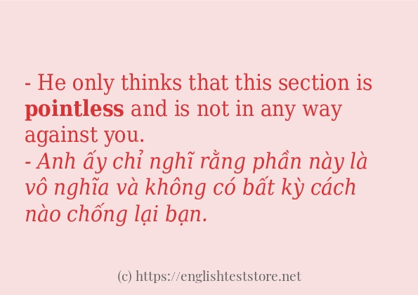 Cách dùng từ pointless