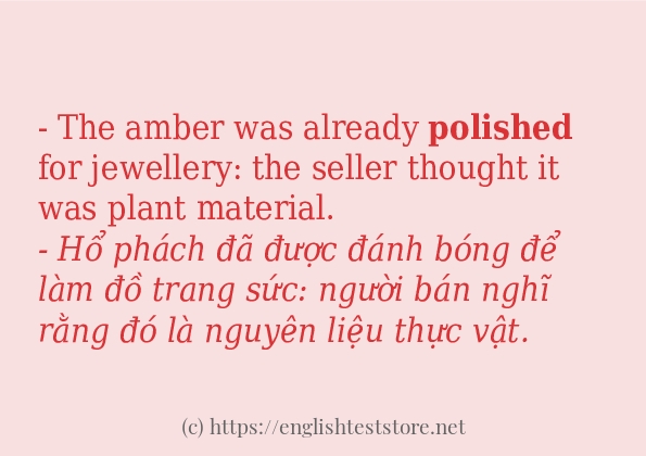 Cách dùng từ polished