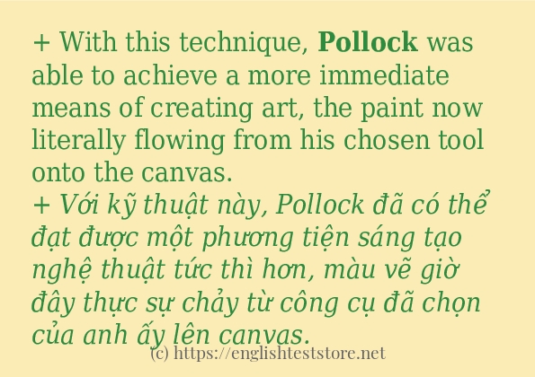 Cách dùng từ pollock