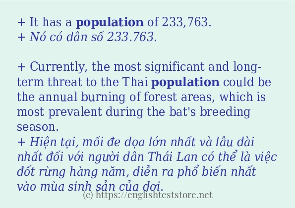 Cách dùng từ population