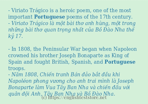 Cách dùng từ portuguese