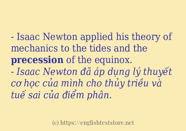 Cách dùng từ precession