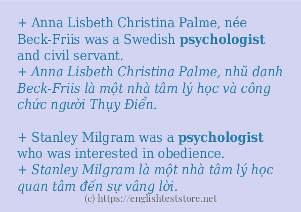 Cách dùng từ psychologist Cách dùng từ psychologist