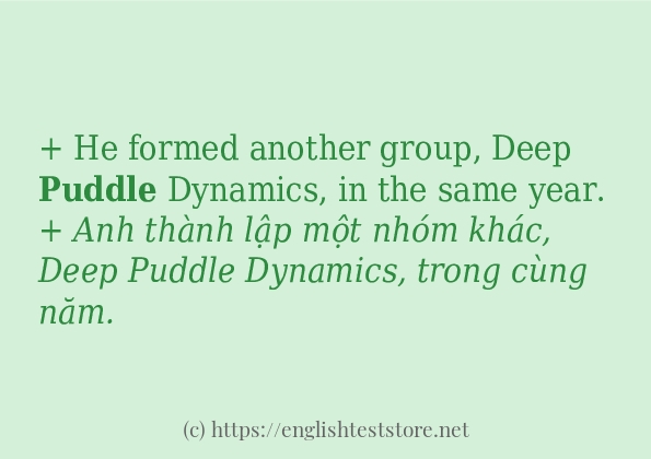 Cách dùng từ puddle
